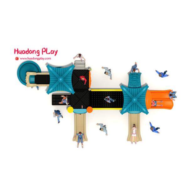 LLDPE Material Outdoor Playground Slides Pipe Galvanized Treated Easy Maintain