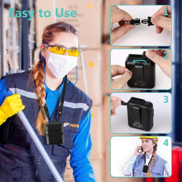 Wearable Portable Air Conditioning Fan With Usb Charger