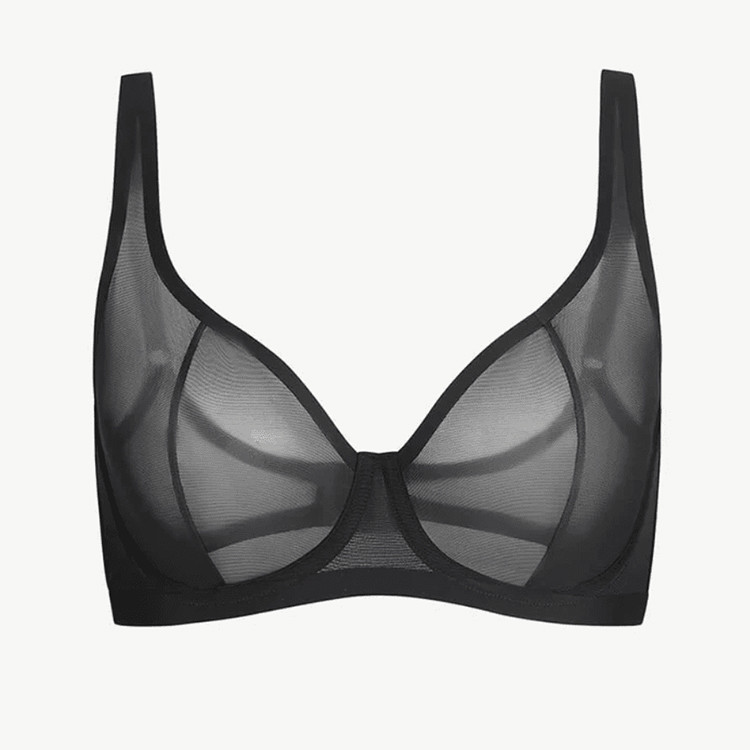 China Design Women's Push Transparent Mesh Bra using Knitted Weaving Method wholesale