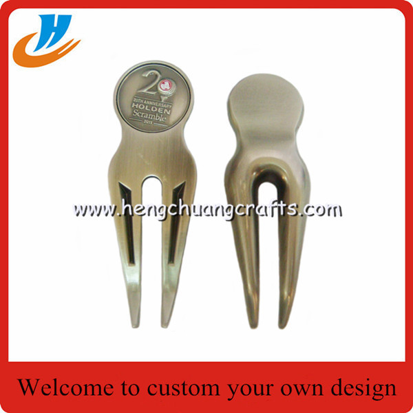 Golf ball marker hat clip and divot tool set customized/Golf accessory cheap wholesale
