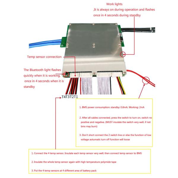 LTO Ant Bms 24s Smart 70A 100A 200A With 200mA Balance Current