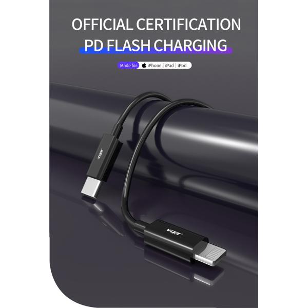 Safety Ecofriendly PD Lightning 3A TW25 USB Charging Cables