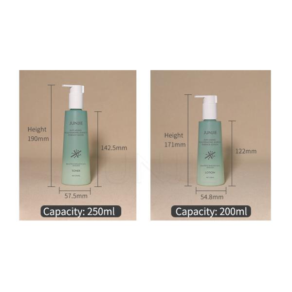 Wholesale Round 250ml 200ml Plastic Body Wash Bottles Packaging Empty Matte Green Shampoo Bottle Custom Logo