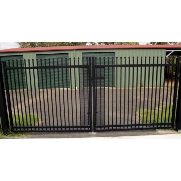 ISO Black H1.8m Decorative Wrought Iron Fence Panels For Commercial