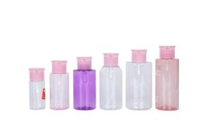 China Push Down Transparent PET Nail Polish Remover Bottle on sale