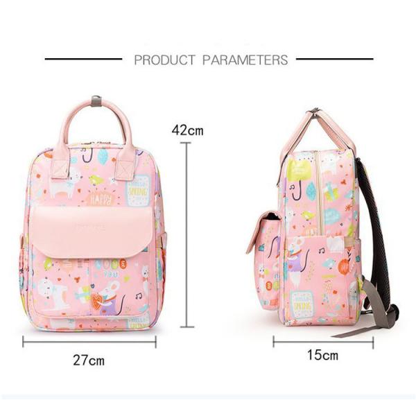 Animal Prints Polyester Rucksack Changing Travel Diaper Bags 27*15*42cm