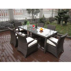 Rattan Garden Dining Sets , Washable Resin Wicker Patio Furniture
