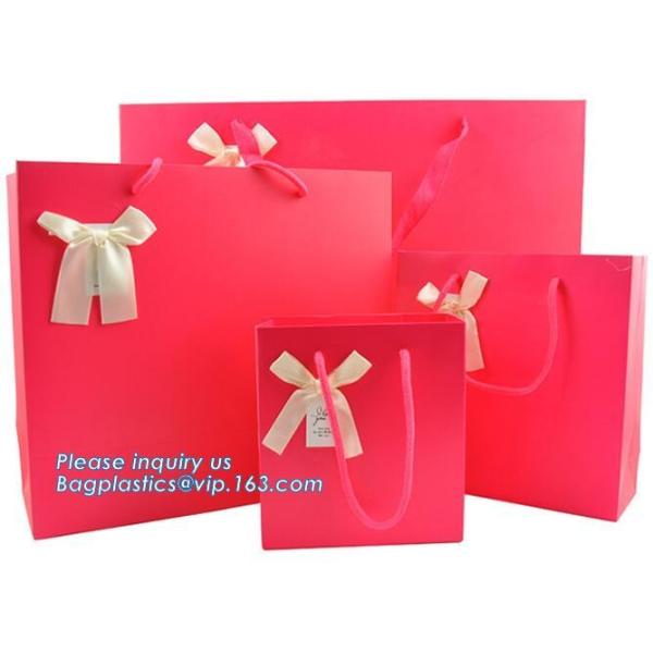 Customized made cheap paper twisted handles white kraft paper bags,wine paper bag with handle wholesale bagplastics pack