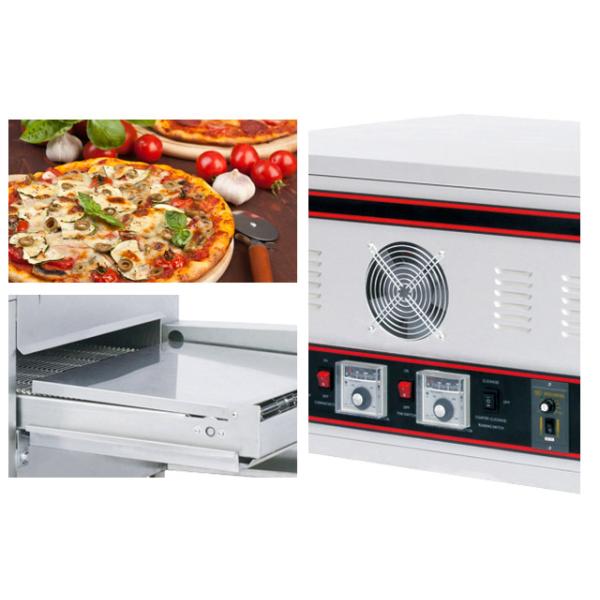 8 Burner Gas Conveyor Pizza Oven , Countertop Commercial Conveyor Belt Pizza Oven