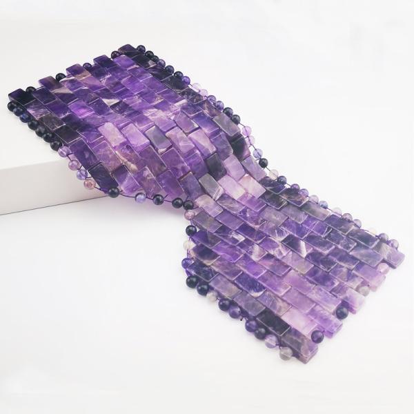 23*10cm Amethyst Reduce Swelling Sleeping Eye Jade Mask Firm And Lighten Skin