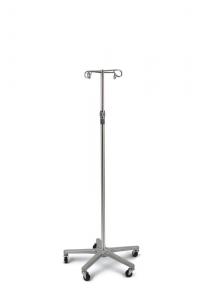 China Stainless Steel IV Pole Stand With 5 Legs For Surgical Hospital wholesale