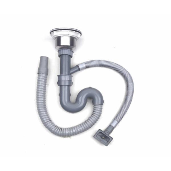 SS 304/201 PP Kitchen Sink Accessories Water Strainer Siphon Flush Drain Plumbing Fittings