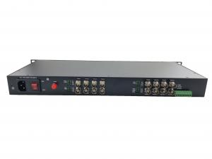 China RS485 data fibre optic converter , HDCVI video to fiber converter with 16 channel BNC interfaces on sale