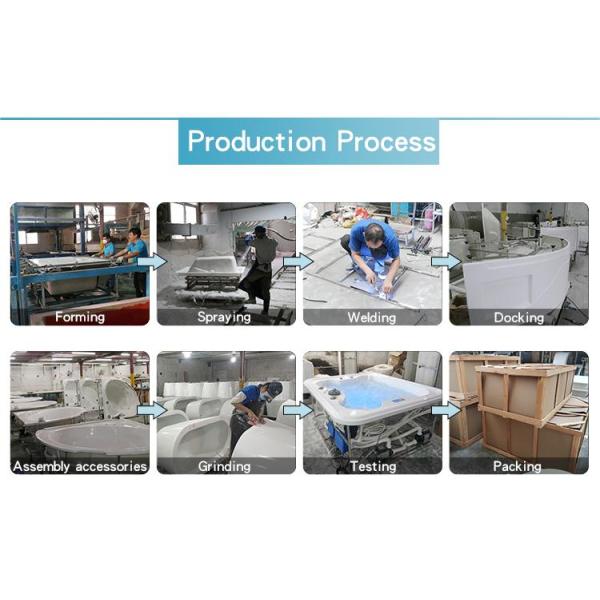 Acrylic Bathroom Sanitary Ware Fibreglass Double Whirlpool Spa Bathtub