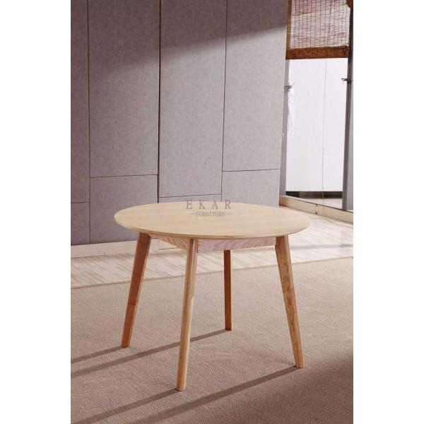 European Modern Ash Wood Round Dining Table Set