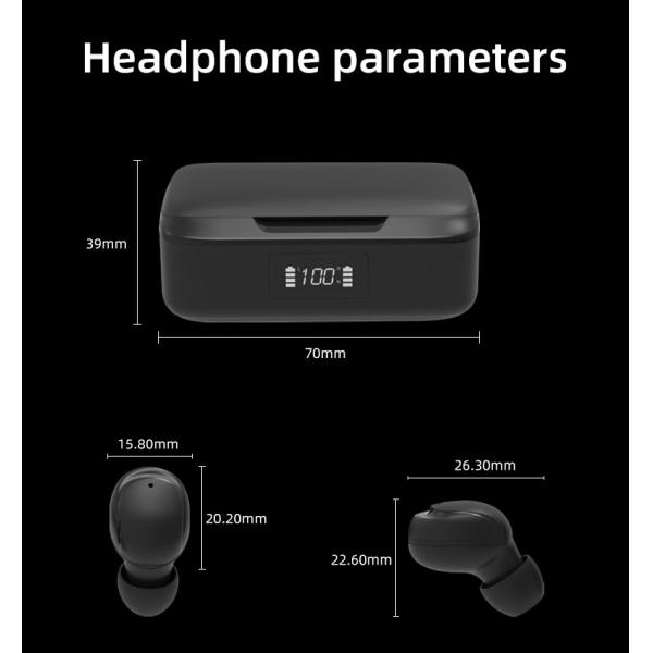 Magnatic Silicone Caps 400mAh Waterproof Wireless Bluetooth Earbuds