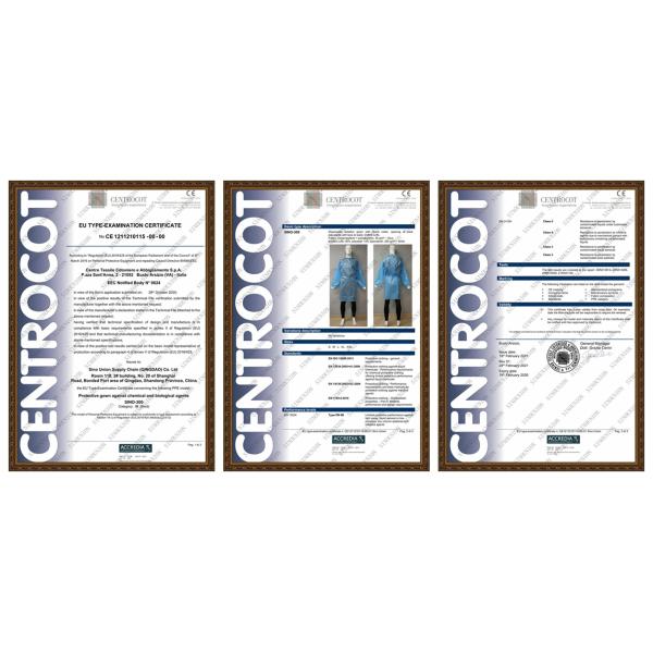 EN14126 PP PE Medical Isolation Gowns Personal Protective Hospital Isolation Gown