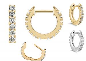 China 14k 0.2ct Gold Body Piercing Jewelry Earrings Hoop Shape 8mm ODM For Women Girls wholesale