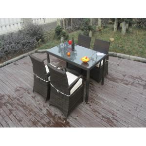 Rattan Garden Dining Sets , Washable Resin Wicker Patio Furniture