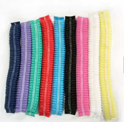Customized Disposable Non Woven Cap Bouffant With Double Elastic