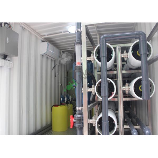 FRP Containerized Water Treatment Plant , Mobile Containerized Desalination Plants