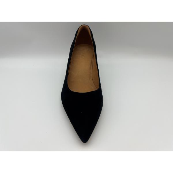 Black Comfortable Women'S Closed Toe Low Heel Dress Shoes Black Soft Suede Leather