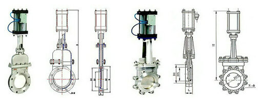 Stainless Steel Pneumatic Knife Gate Valve DN50-1000mm Used In Papermaking Petrochemical Mining Drainage