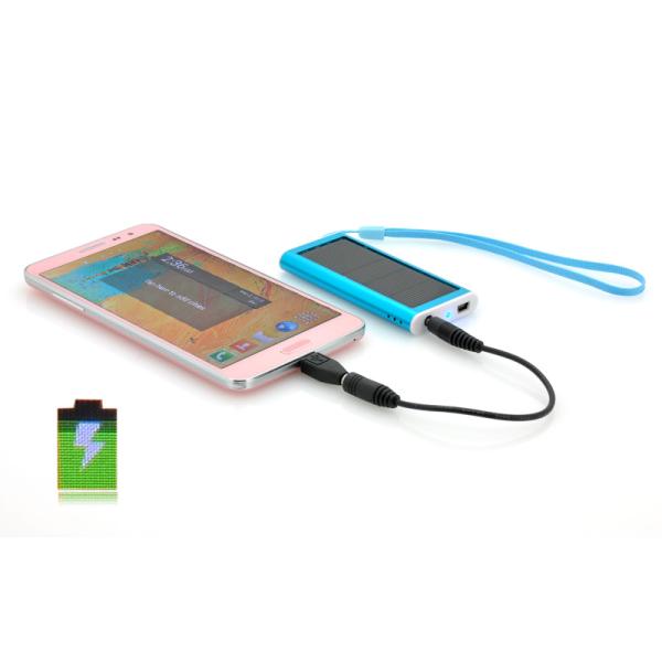 3000mAh portable solar power bank for mobile phone