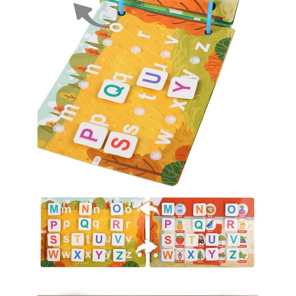 2025 Montessori Autism Sensory Educational Toys Alphabet Animal Early Education Kids Learning Busy Book