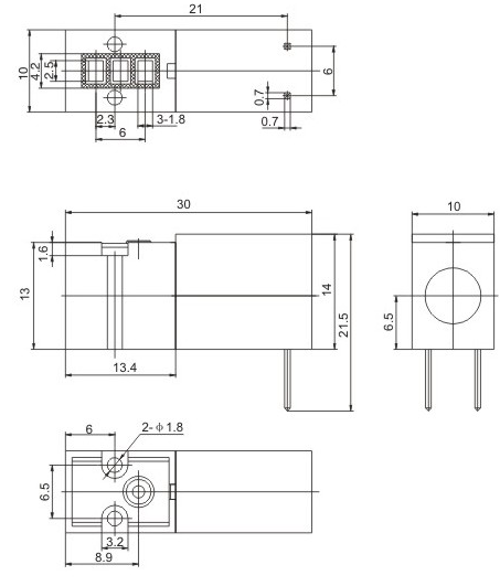 10mm 15mm 3/2 Miniature Solenoid Valve 1.3W 24VDC For Pneumatic Automation Of Textile And Knitting