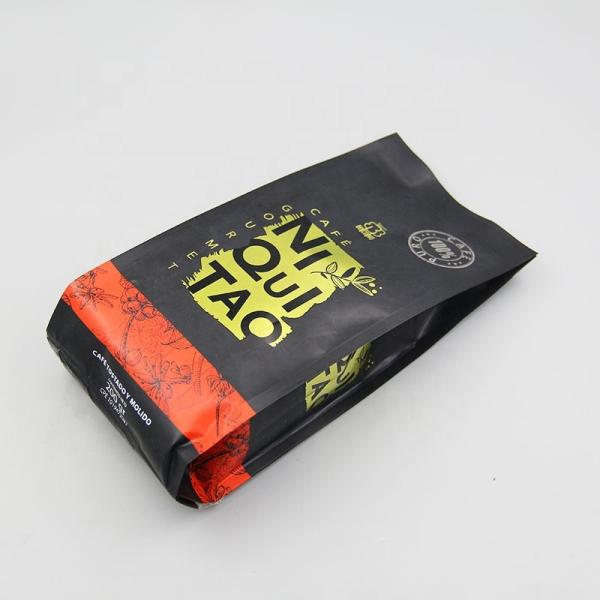 Quad Seal Coffee Packaging Bags Side Gusset Moisture Proof 2lb 5lb