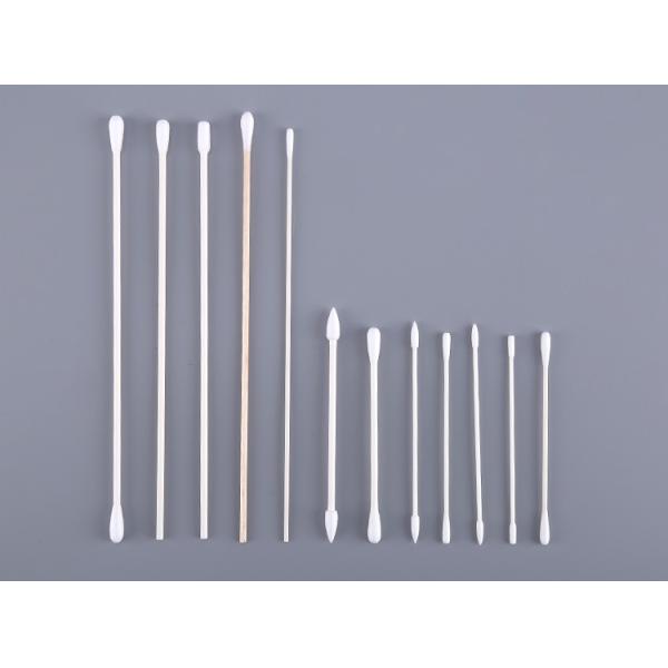 Paper Handle White Cotton Bud Swab Round Head For Cosmetic Cleaning