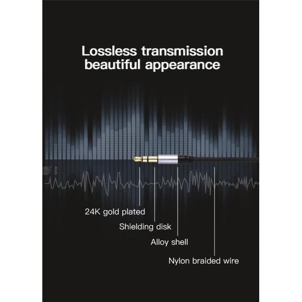 24g 100cm USB Charger Cable Type C to 3.5mm Audio Aux Jack Cable