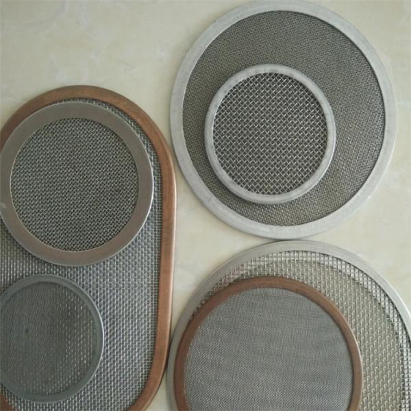 Stainless Steel 304 316 Aperture 4um Wire Mesh Filter Disc With Enfolded Edge