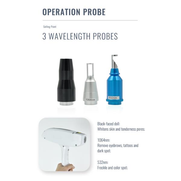 1064nm 532nm Nd Yag Q Switch Laser Machine for Tattoo Eyebrow Birthmark Removal