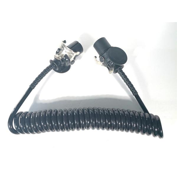 Electronic Coil Spring Trailer Cable 5 Pole Abs Material High Resilience