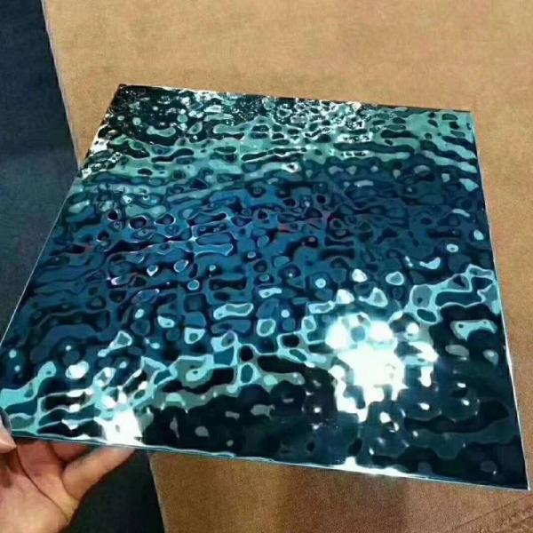 Laser Film Protect 201 304 316L Stainless Steel Water Ripple Sheet / Water Wave SS Sheet