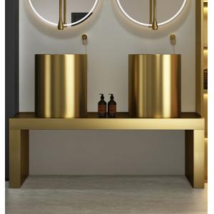 Buy cheap Freestanding Column Stainless Steel Pedestal Sink For Courtyard Hotel from wholesalers