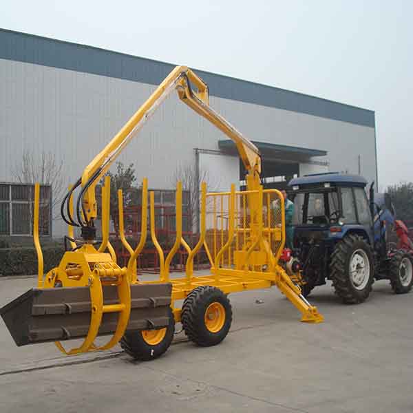 6m Reach Forestry Trailer Crane For Grabbing Loading , 400D Log Loader Crane
