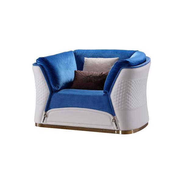 Light luxury design furniture of fashion sofas by Leather upholstered with glossy painting wood frame