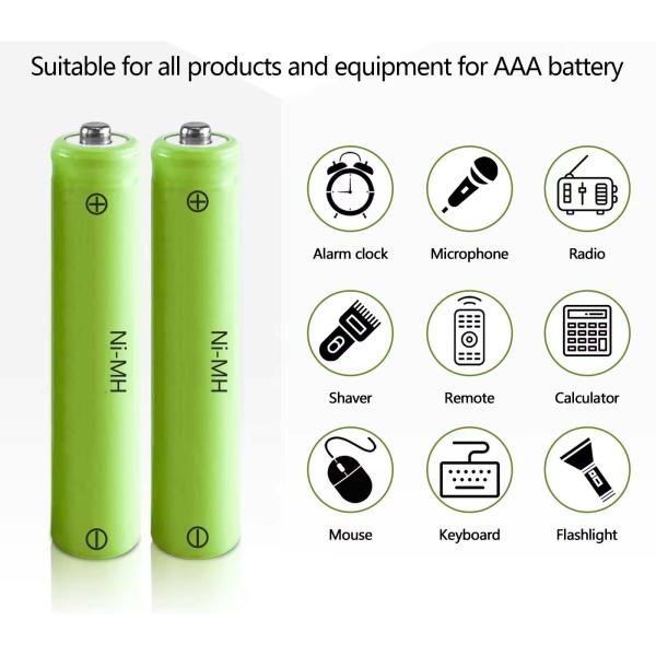 UNEMETECH AAA Rechargeable Ni-MH Battery 1.2V 700mAh AAA700 for Electric Shaver