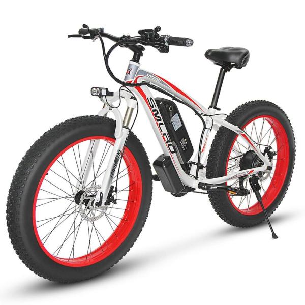 Fat Tire Electric Bike 350W Motor 13AH Lithium Battery SMLRO XDC600 26x4.0 inch E-Bike Wholesale Drop Shipping Available