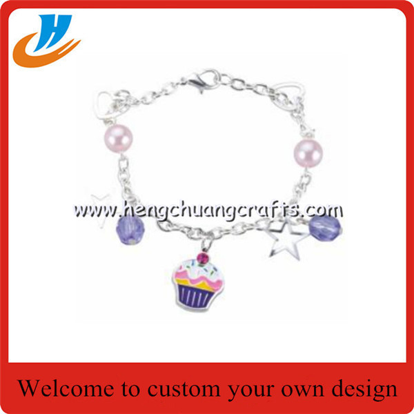 Zinc alloy Fashion Jewelry metal Bracelet with Diamond for custom