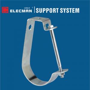China Adjustable J Shape Conduit Pipe Hangers Clamp Zinc Plated Steel wholesale