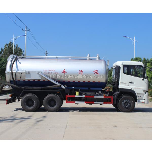 Diesel Fuel Type Vacuum Sewer Septic Tank Trucks Sewage Suction Tanker Truck 6x4