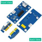 PCI-E 1X Riser Card 22cm with Magnetic Foot Pads and LED