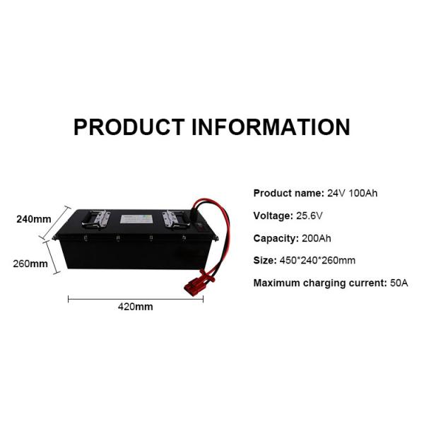 Phosphate LiFePO4 Forklift Battery 24v 100ah Lithium Battery Pack