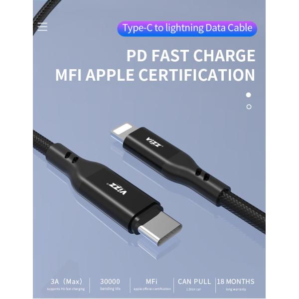 Heavy Duty MFI C94 Chip Certification TW21 mobile data cable