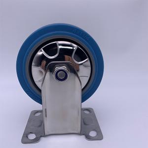 5 Inch TPR Rubber Rigid Stainless Steel Caster Wheels