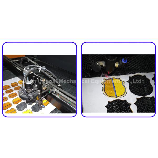 Batch Precision Fabric Embroidery logo Co2 Laser Cutting Machine with CCD Camera